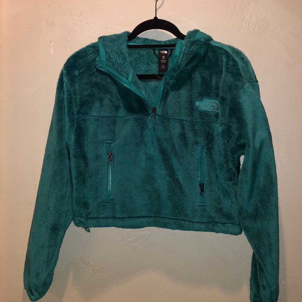 VEUC the north face cropped Osito quarter zip hoodie xs